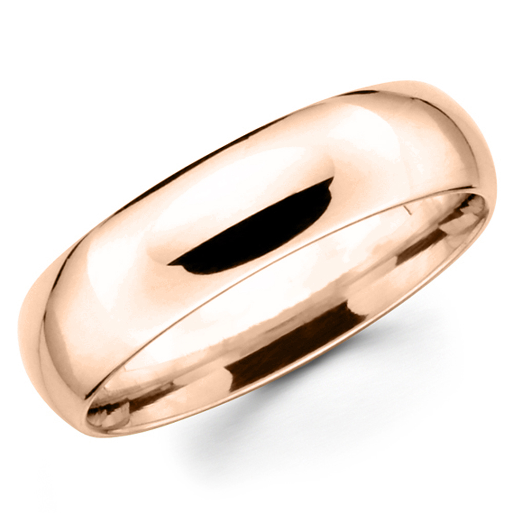 14K Solid Rose Gold Wedding Band