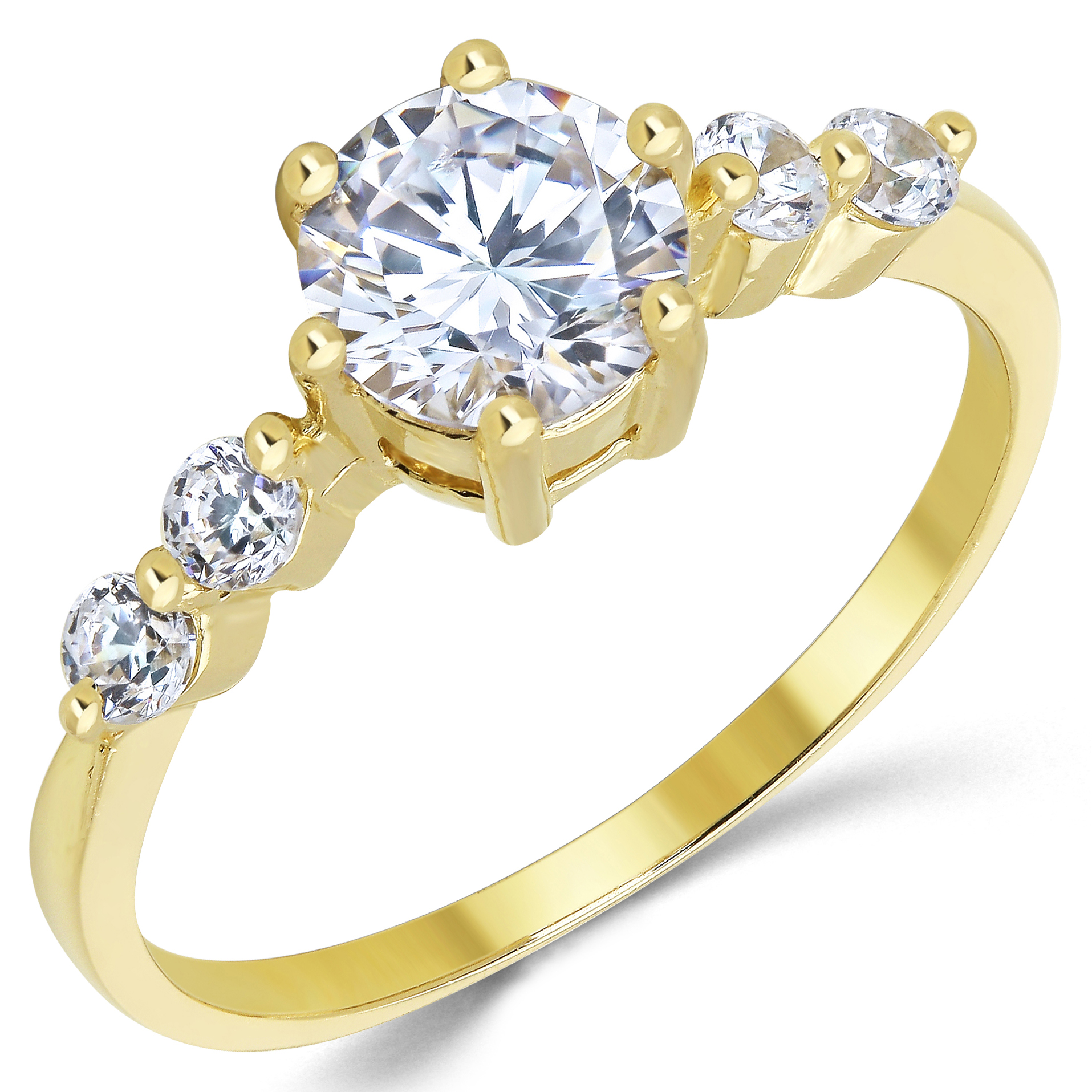 14K Yellow Gold Engagement Ring